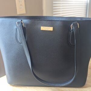 Kate Spade Black Structured Leather Tote